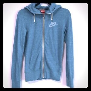 Nike Fitted Heather Hooded Zip Sweatshirt